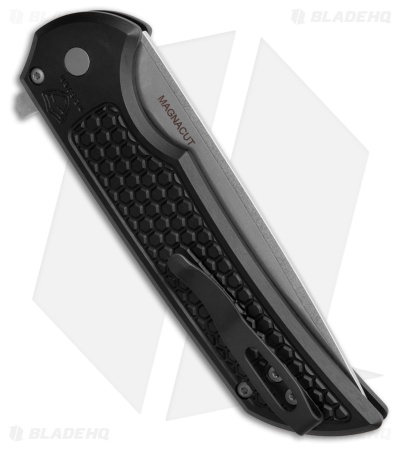Pro-Tech Mordax Button Lock Knife Black Honeycomb (3.5" Stonewash MagnaCut)