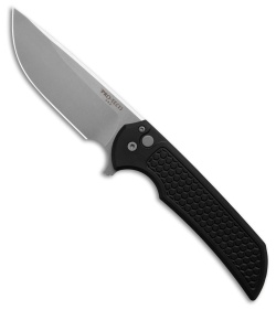 Pro-Tech Mordax Button Lock Knife Black Honeycomb (3.5" Stonewash MagnaCut)