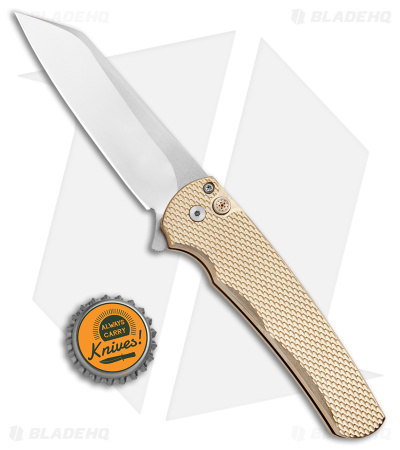 Pro-Tech Custom Malibu Plunge Lock Knife Bronze Aluminum (3.3" Polish 20CV)