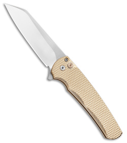 Pro-Tech Custom Malibu Plunge Lock Knife Bronze Aluminum (3.3" Polish 20CV)