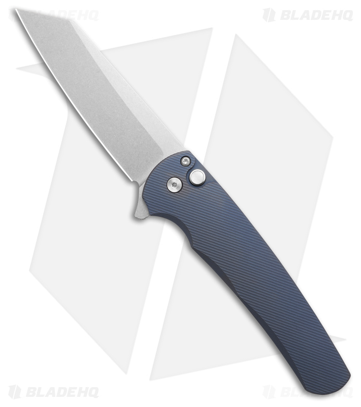 Pro-Tech Malibu Reverse Tanto 3D Blue Ti (SW) - Blade HQ