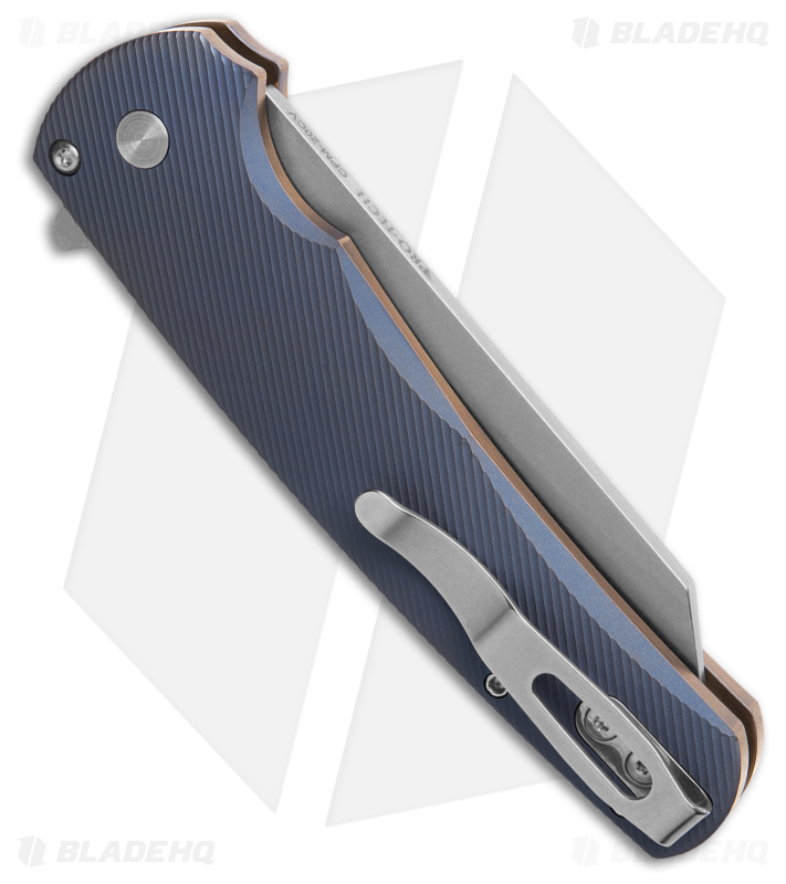 Pro-Tech Malibu Reverse Tanto 3D Blue Ti (SW) - Blade HQ