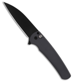 Pro-Tech Malibu Custom Wharncliffe MagnaCut Button Lock Knife Gray (3.3" Black)