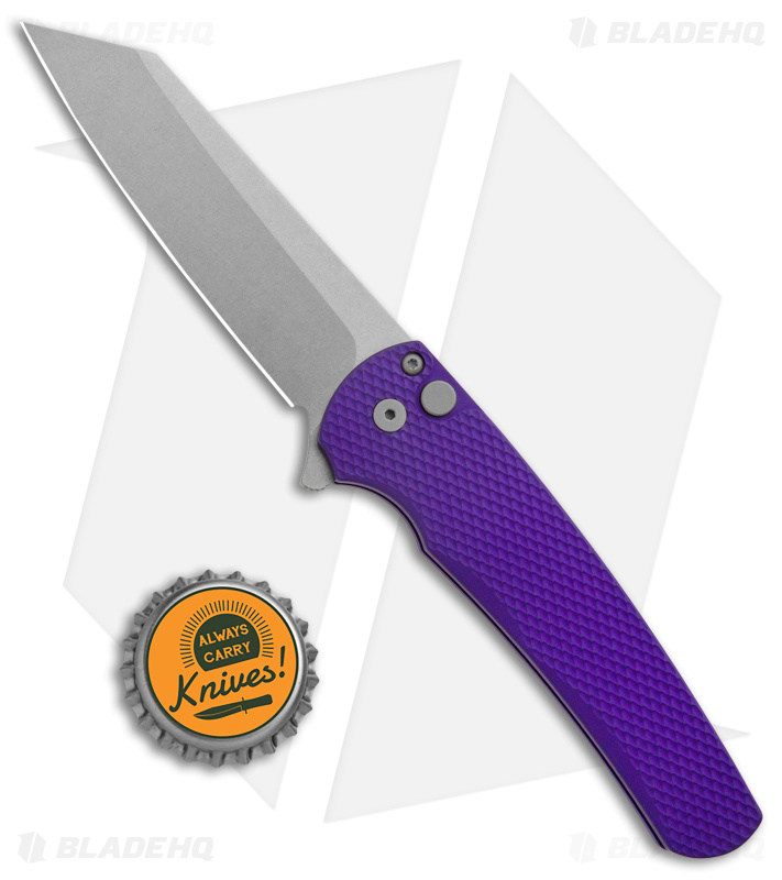 Pro-Tech Malibu Reverse Tanto Knife Purple - Blade HQ