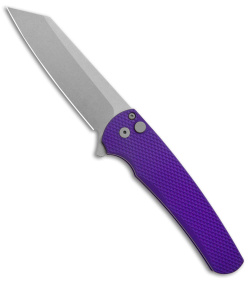 Pro-Tech Malibu Reverse Tanto Knife Textured Purple Aluminum (3.3" SW) 