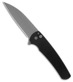 Pro-Tech Malibu Wharncliffe MagnaCut Button Lock Knife Black (3.3" Stonewash)