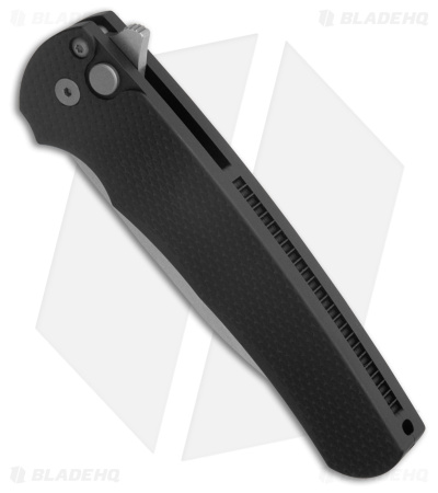 Pro-Tech Malibu Wharncliffe MagnaCut Button Lock Knife Black (3.3" Stonewash)