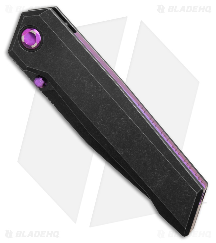 Poikilo Blade Salvator Frame Lock Knife Dark SW Titanium (3.9" Dark SW)