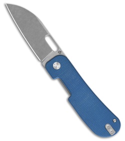 QSP Jacob Lundquist Variant PE Sheepsfoot Liner Lock Knife Blue G-10 (3" SW)