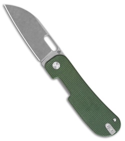 QSP Jacob Lundquist Variant PE Liner Lock Knife Green G-10 (3" Stonewash)