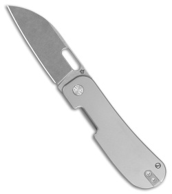 QSP Jacob Lundquist Variant PE Liner Lock Knife Silver Titanium (3" Stonewash)