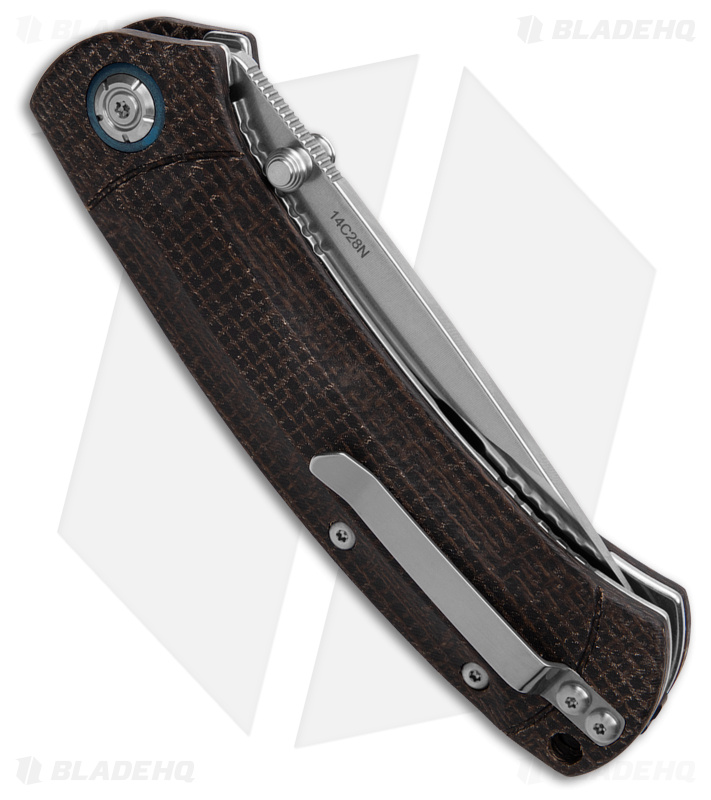 QSP Copperhead Liner Lock Knife Brown Micarta (3.5" Satin) QS109-C1