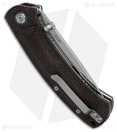 QSP Copperhead Liner Lock Knife Brown Micarta (3.5" Satin) QS109-C1