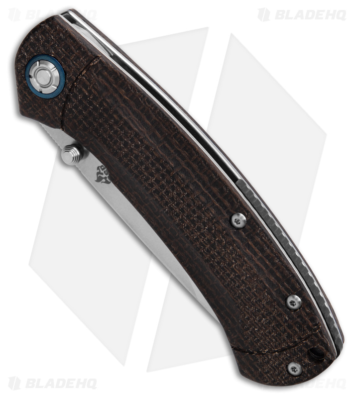 QSP Copperhead Liner Lock Knife Brown Micarta (3.5" Satin) QS109-C1