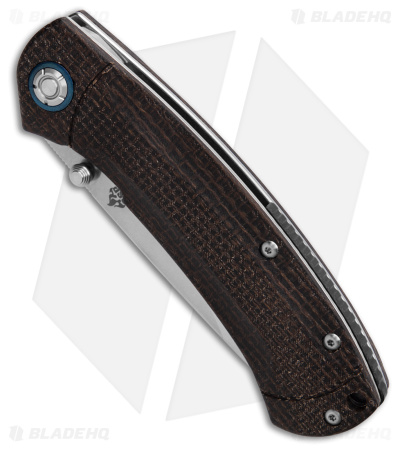 QSP Copperhead Liner Lock Knife Brown Micarta (3.5" Satin) QS109-C1