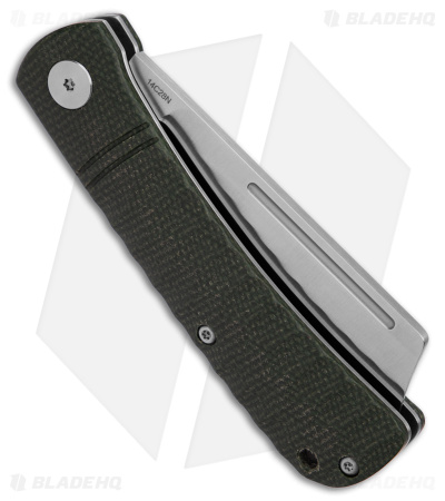 QSP Hedgehog Slip Joint Knife Green Micarta (3" Satin) QS142-A