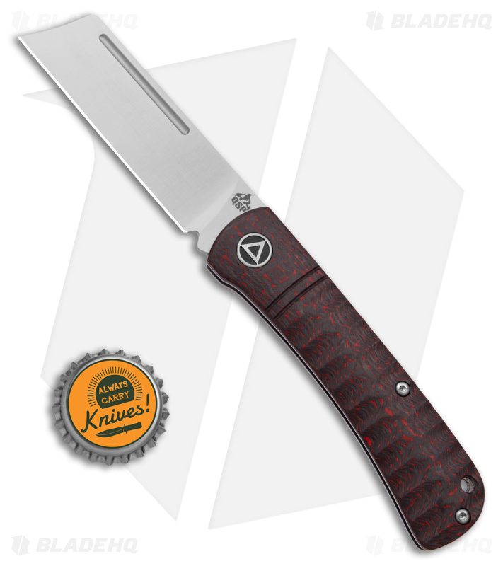 QSP Hedgehog Slip Joint Knife Red Carbon Fiber (3" Satin) QS142-D