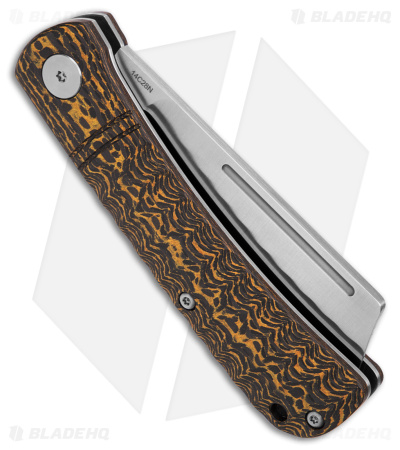 QSP Hedgehog Slip Joint Knife Golden Carbon Fiber (3" Satin) QS142-C