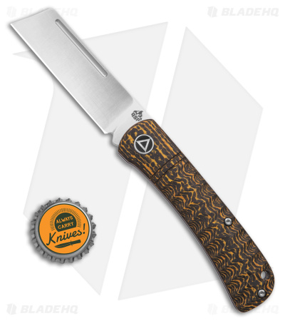 QSP Hedgehog Slip Joint Knife Golden Carbon Fiber (3" Satin) QS142-C