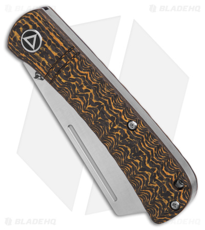QSP Hedgehog Slip Joint Knife Golden Carbon Fiber (3" Satin) QS142-C