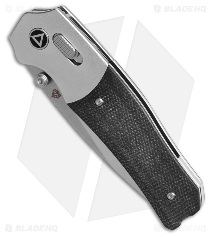 QSP Vault Glyde Lock Black Micarta Drop Point Satin 14C28N