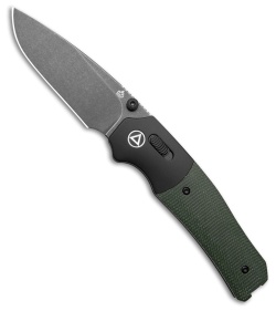 QSP Jacob Lundquist Vault Glyde Lock Knife Green Micarta (3.25" Black SW)