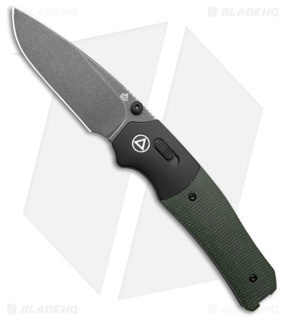 QSP Jacob Lundquist Vault Glyde Lock Knife Green Micarta (3.25" Black SW)