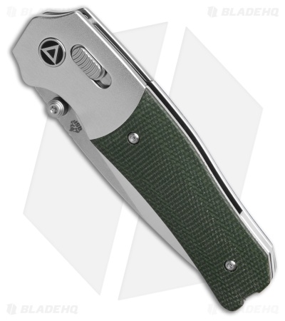 QSP Jacob Lundquist Vault Glyde Lock Knife Green Micarta (3.25" Satin)