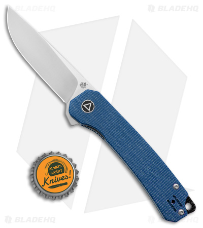 QSP Osprey Liner Lock Knife Blue Micarta (3.25" Satin) QS139-B