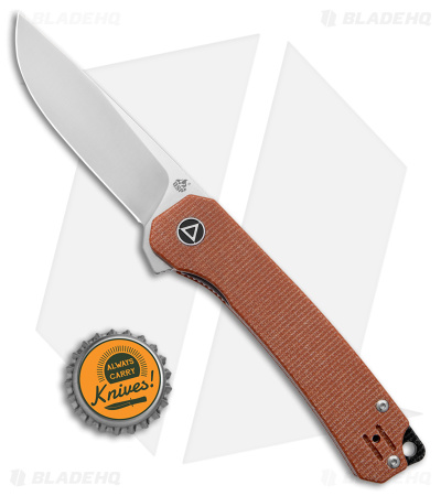 QSP Osprey Liner Lock Knife Brown Micarta (3.25" Satin) QS139-A