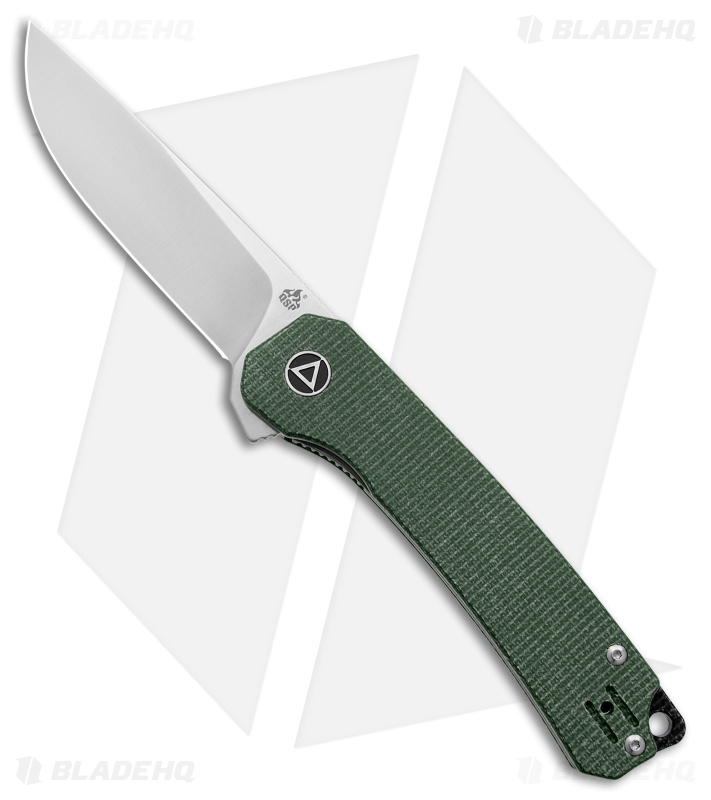 QSP Osprey Liner Lock Knife Green Micarta Satin - Blade HQ