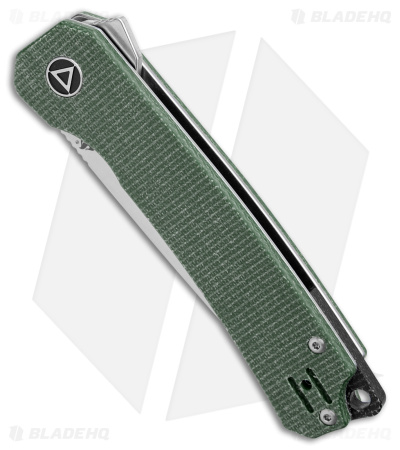QSP Osprey Liner Lock Knife Green Micarta (3.25" Satin) QS139-C