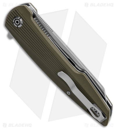 QSP Phoenix Liner Lock Knife Green G-10 (3.75" Satin) QS108-B1
