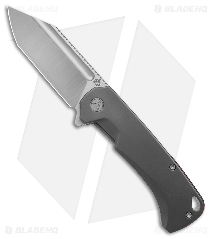 QSP Rhino Frame Lock Knife Bead Blasted Titanium (3" Satin) QS143-A