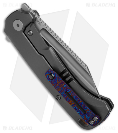 QSP Rhino Frame Lock Knife Bead Blasted Titanium (3" Satin) QS143-A