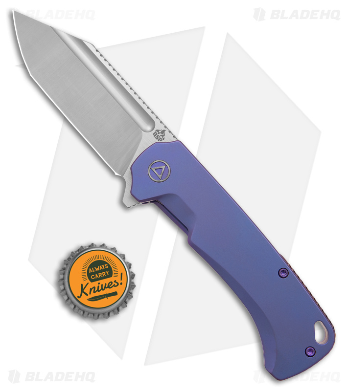 QSP Rhino Frame Lock Knife Purple Ti (Satin) - Blade HQ