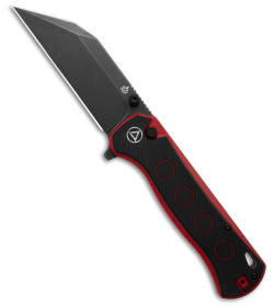 QSP Swordfish Button Lock Knife Black/Red G-10 (3.625" BW) QS149-A2