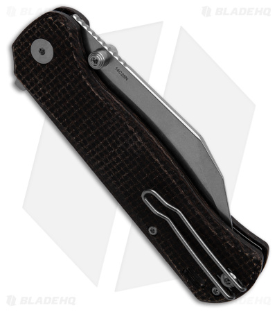 QSP Swordfish Button Lock Knife Brown Micarta (3.25" SW) QS149-C1