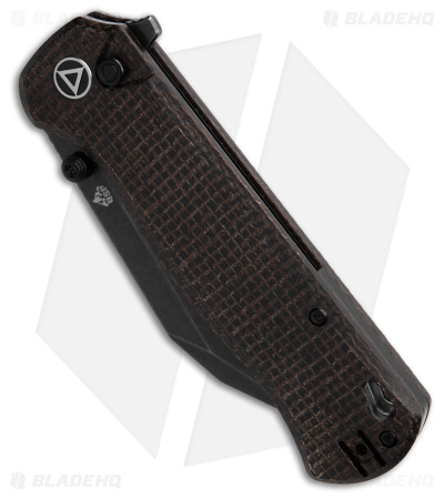 QSP Swordfish Button Lock Knife Brown Micarta (3.625" BW) QS149-C2