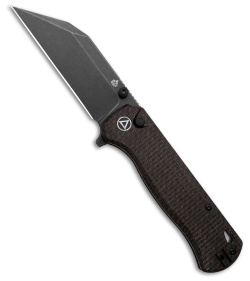 QSP Swordfish Button Lock Knife Brown Micarta (3.625" BW) QS149-C2