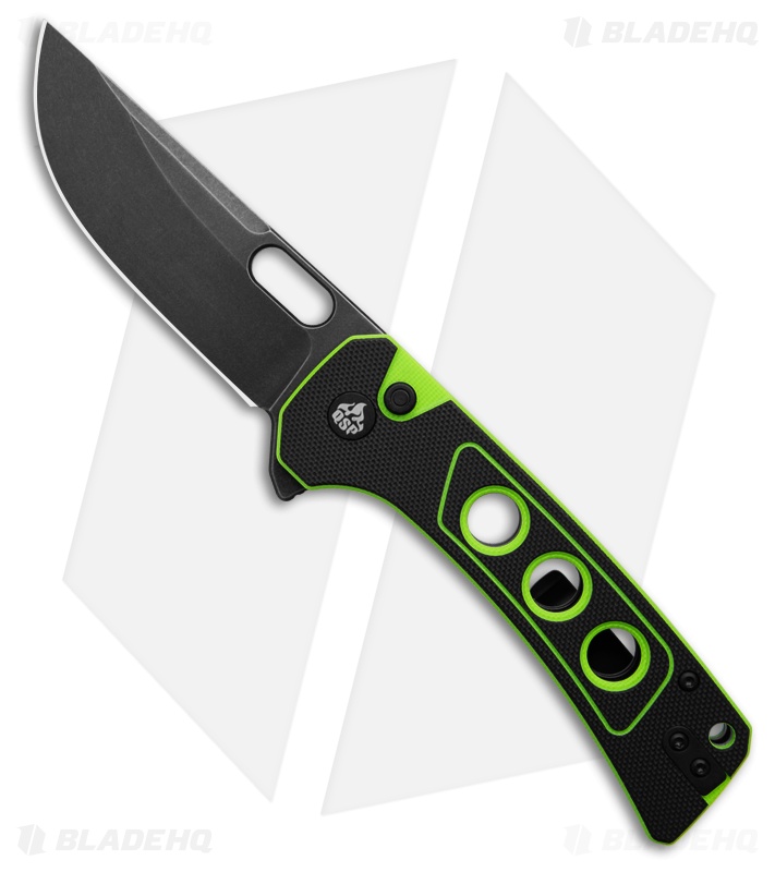 QSP Unicorn Knife Black/Green G-10 Black SW