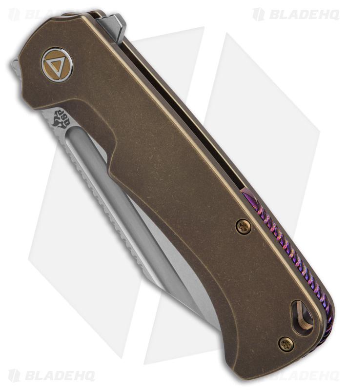 QSP Rhino Frame Lock Knife Bronzed Titanium (SW) - Blade HQ