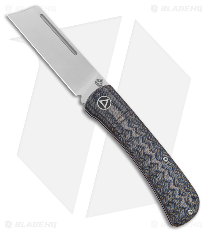 QSP Hedgehog Slip Joint Knife Blue Denim Micarta (3" Satin) QS142-B