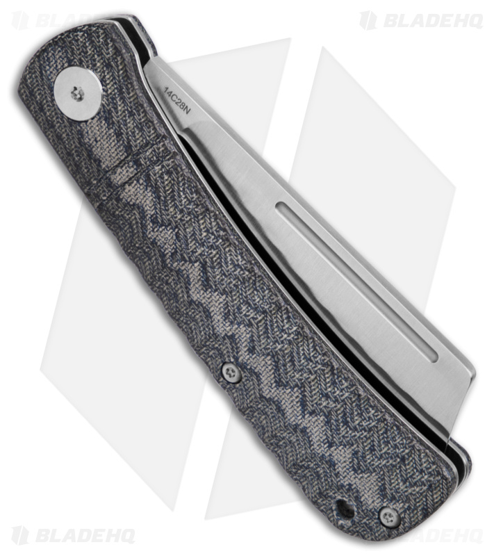 QSP Hedgehog Slip Joint Knife Blue Denim Micarta - Blade HQ