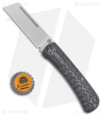 QSP Hedgehog Slip Joint Knife Blue Denim Micarta (3" Satin) QS142-B
