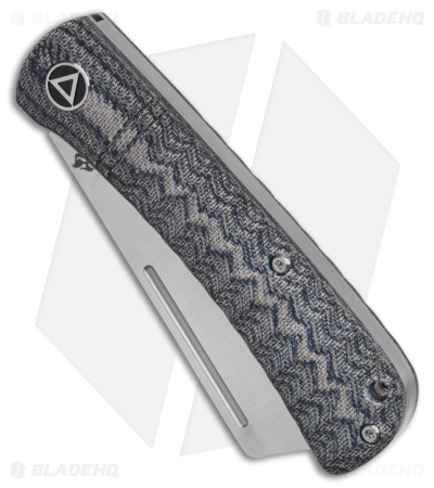 QSP Hedgehog Slip Joint Knife Blue Denim Micarta (3" Satin) QS142-B