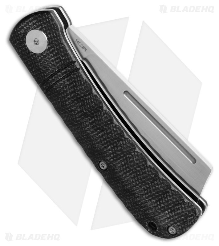 QSP Hedgehog Slip Joint Knife Black Micarta (3" Satin)
