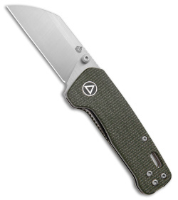 QSP Penguin Mini Liner Lock Knife Green Micarta (2.25" Satin)