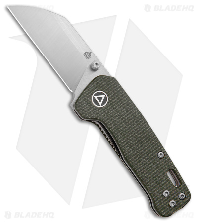 QSP Penguin Mini Liner Lock Knife Green Micarta (2.25" Satin)