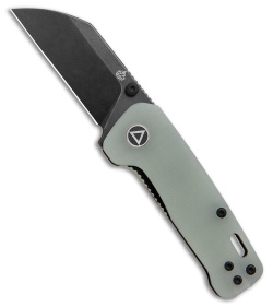 QSP Penguin Mini Liner Lock Knife Jade G-10 (2.25" Blackwashed)